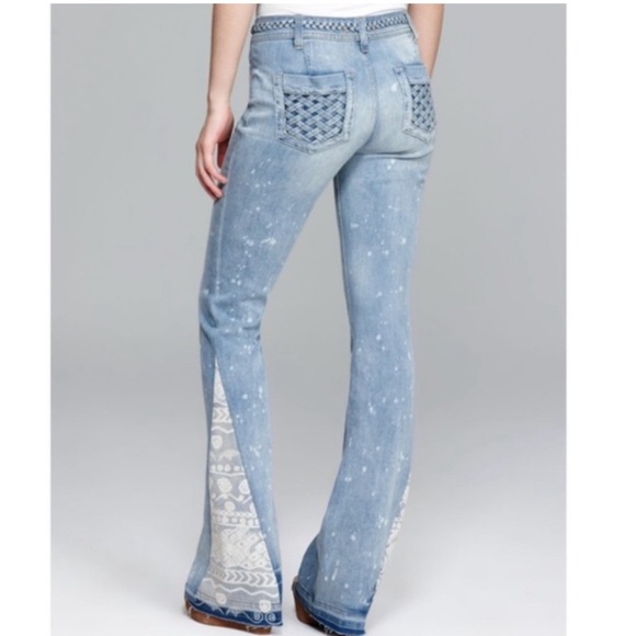 Free People Light Blue Flare Jeans - Picture 1 of 4